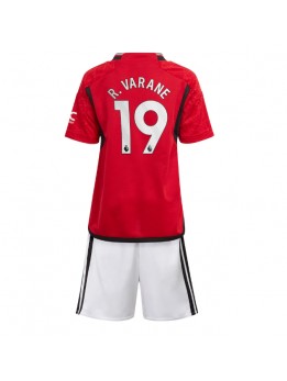 Manchester United Raphael Varane #19 Dječji Domaci Dres kompleti 2023-24 Kratak Rukavima (+ kratke hlače)